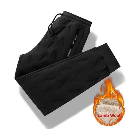 Lamb Velvet Lined Cotton Pants Men's Autumn Winter New Loose Large Size Northeast Cold Proof Warm Trousers