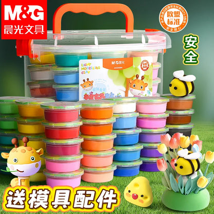 M&G 36 /24/12 Colors Ultralight Clay Air Dry Polymer Modeling Box Clay with Tools Soft Creative Puzzle Clay, Kids DIY Toys Gifts