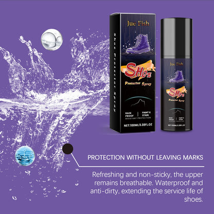 100ML Shoe Protector Spray Cleaning Dirts Lasting Rainproof Waterproof Stain Repellent Footwear Spray for Suede Canvas Sneakers