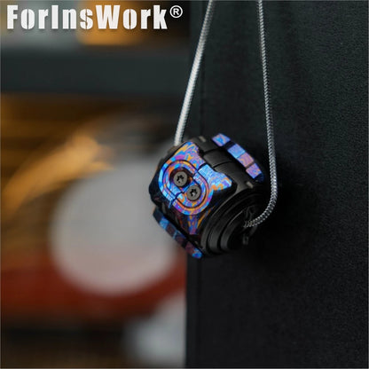MUYI Titanium Damascus SHAKE Knife Beads EDC Maglev Limited Edition Cool Gadgets Hand Spinner Sensory Toys Hand Spinner