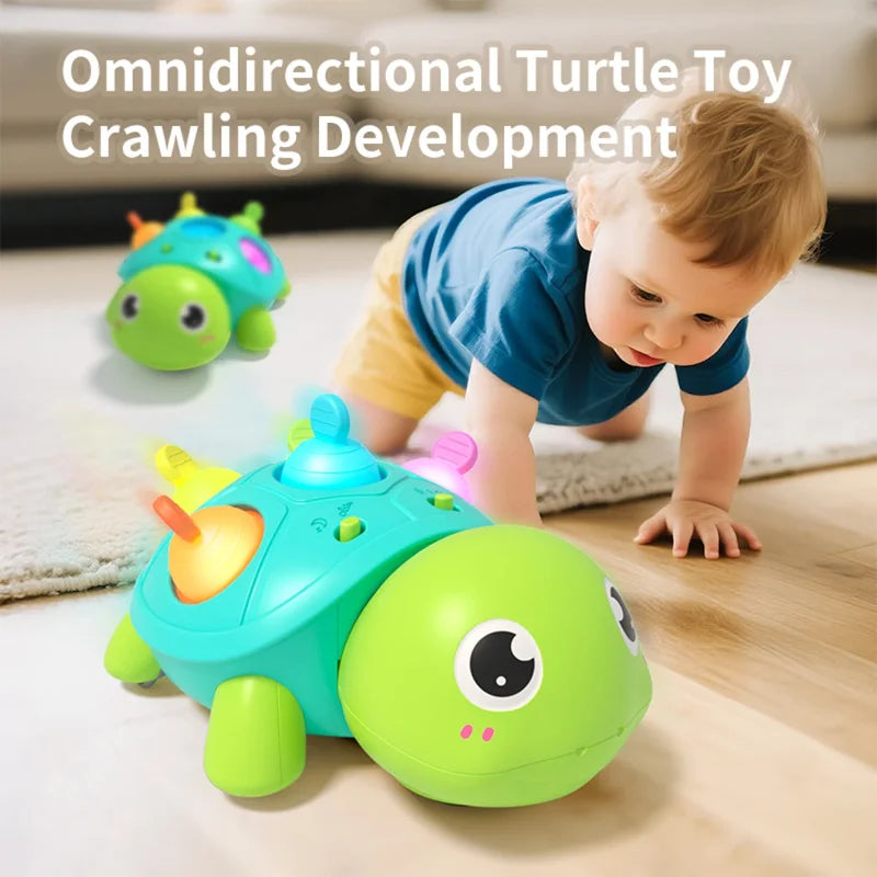 Baby Turtle Crawling  Sound Light Musical Infant Educational Toys Interactive Development Toys for Toddlers Learn to Climb Gifts
