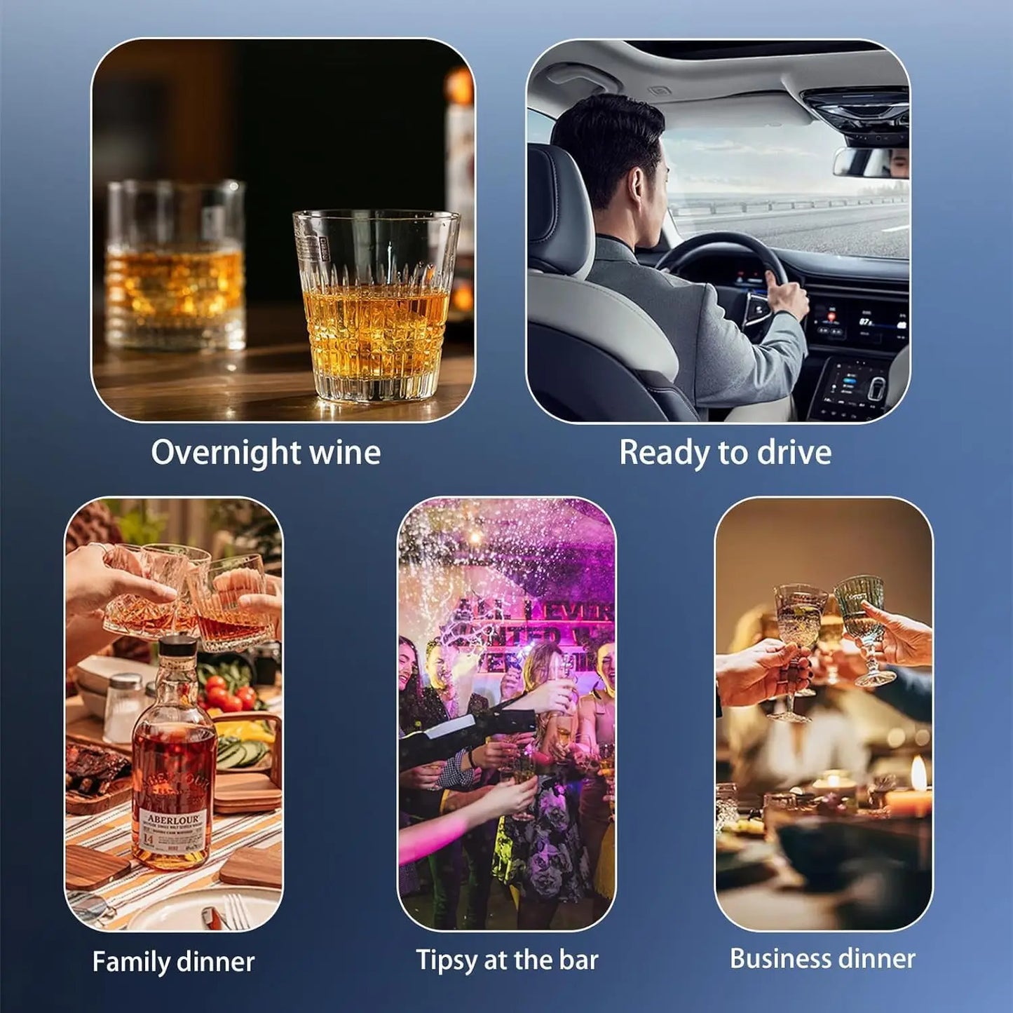 Digital Alcohol Tester Professional Alcohol Detector Breathalyzer , LCD Display Drunk Driving Test for Home