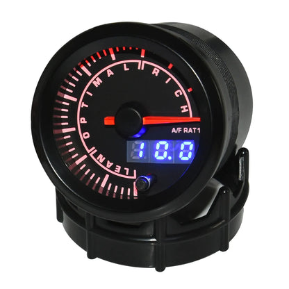 52mm Air Fuel Ratio Gauge Narrowband Round 7 Colors Digital Air/Fuel AFR Meter for 12V Racing Car Boost Guages Stepper Motor