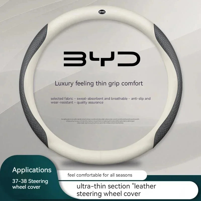 Genuine leather car steering wheel cover suitable for BYD Ato 3 Fa Feng Tang F3 E6 Yuan Song Plus EV F0 Qin Han Dolphin S6