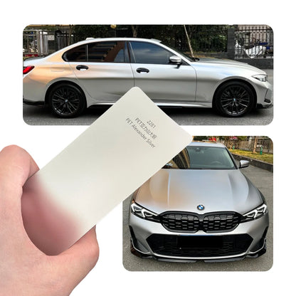 Super Bright Alexandrite Silver Full Car Wrap Vinyl PVC PET Auto Body Sticker Color Changing Film Roll Paint Protection 1.52X18M