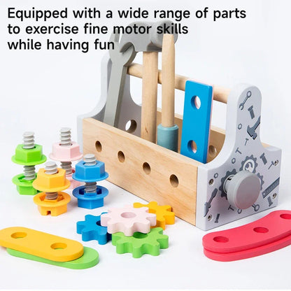Montessori Wooden Carpenter Tool Set Toy Take Exercise Children Daily Practical Life Skill Toys Early Educational Game Toys Gift