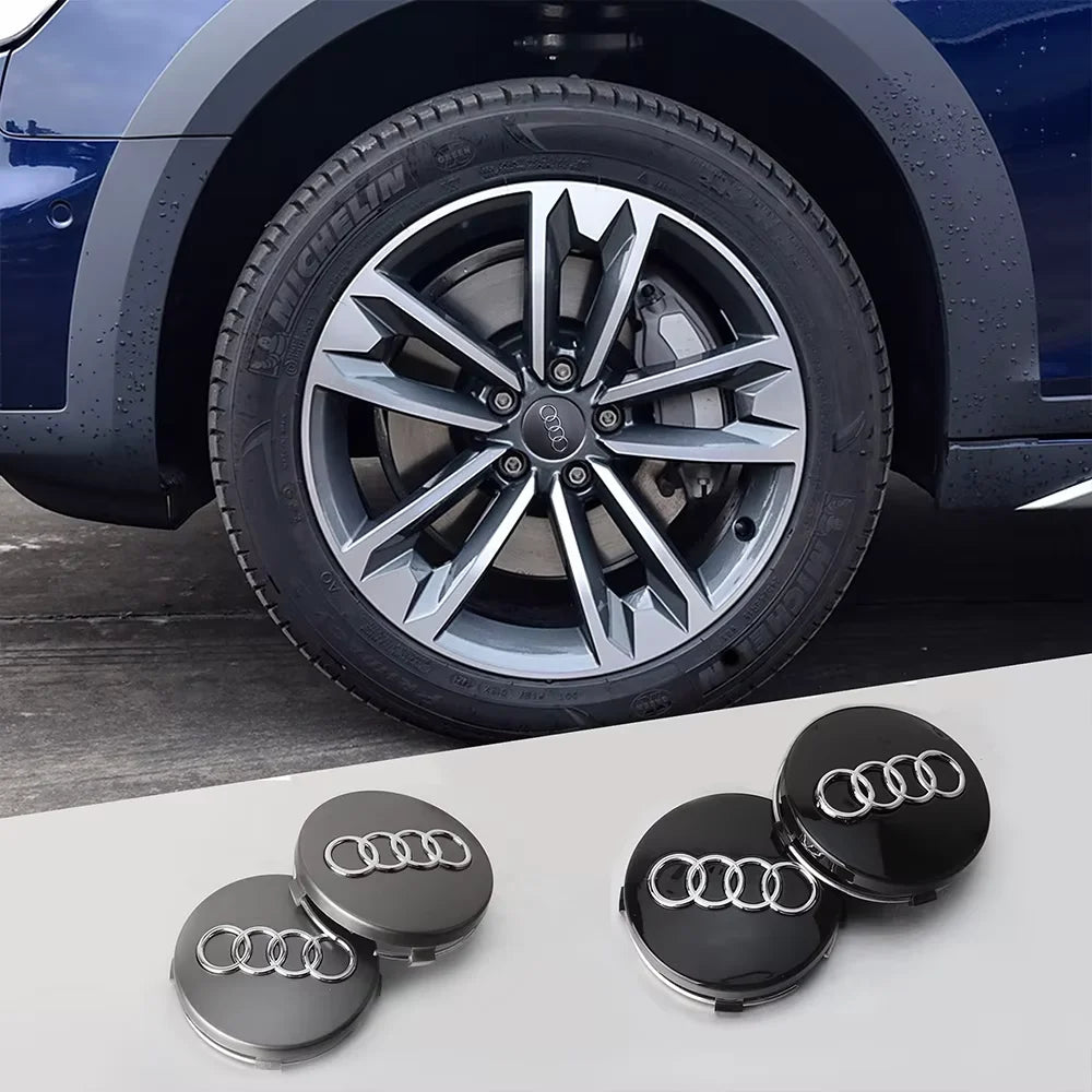 4PCS 59mm Car Wheel Center Hub Caps Replacement Hubcap Tire Rim Decoration Covers For Audi A1 B6 B7 A3 B8 A5 A4 A6 C5 C6 8P B5