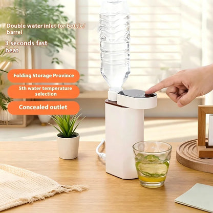 Portable Instant Hot Water Dispenser, 3s Fast Heating Mini Water Heater for Travel Home Outdoor Use