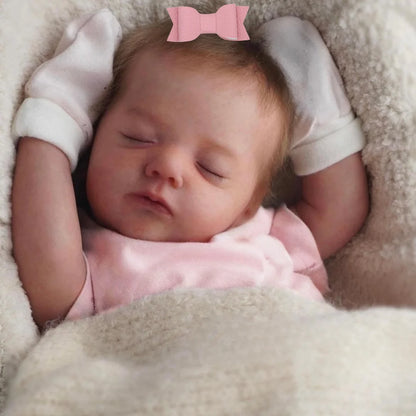 New Face Finished Reborn Baby Doll Alessia Lifelike Hand-Detailed Painted 3D Skin Tone Visible Veins Newborn Toy Gift For Girls