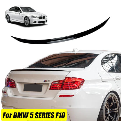 For BMW Accessories F10 5 Series 535i 528i 2010-2016 M5 Style Car Rear Roof Trunk Spoiler Wing Boot Lip Glossy Black Rubber