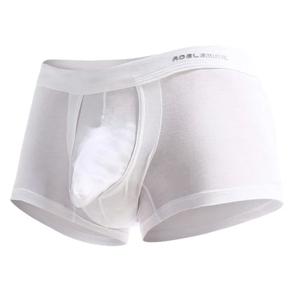 4PCS bullet  underwear men's scrotum venous bottom ice silk pouch varicocele men's boxer shorts