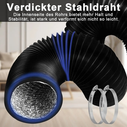 Aluminum foil exhaust hose, 3 meters extendable, 100mm diameter, universally compatible with multiple devices. Accessories for portable air conditioners/dryers/range hoods/exhaust fans. A practical home gift.