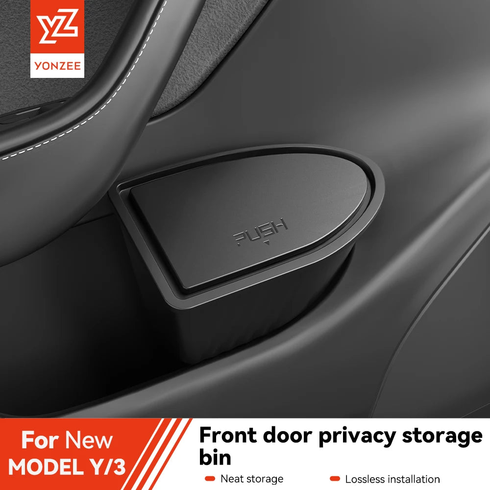 YZ  For Tesla 2025 Model 3 Y Highland Juniper Door Storage Box Tesla Door Trash Can Interior Storage Modification Accessories
