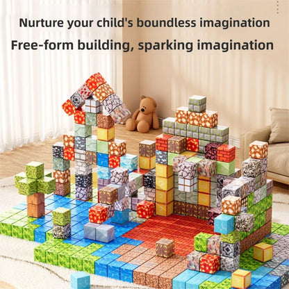 Magnetic Building Blocks Stacking Magnet Cube DIY Model Construction Set STEM Magnet Toys Birthday Gift