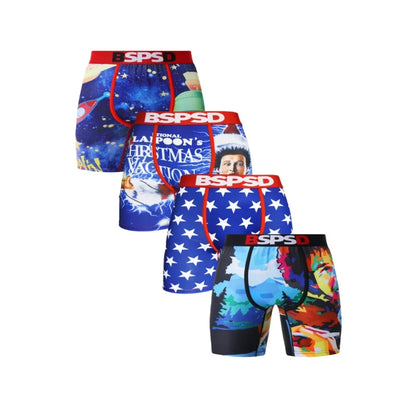 4Pcs Sexy Men's Underwear Boxers Breathable Comfortable Man Underpants Plus Size Men Panties Lingeries Boxer Briefs Mens Trunks