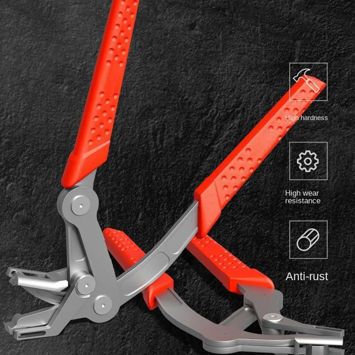 Panel Clip Pliers Stainless Steel Non-Slip Hand Tools Car Clip Pliers Trim Remover for Vehicle Truck SUV Interior Exterior Door
