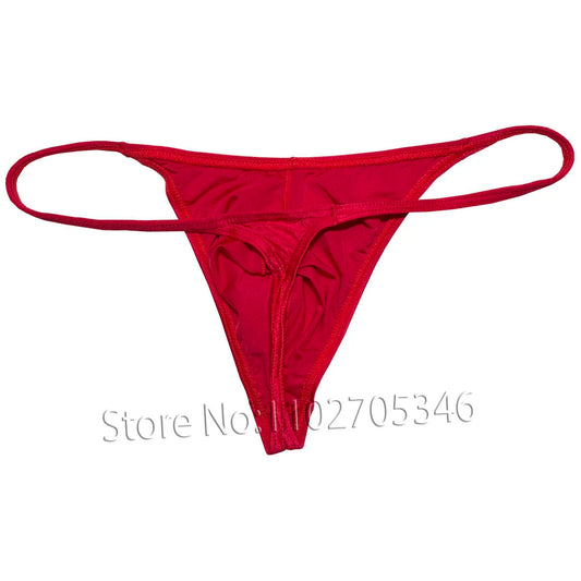 Cheeky Men's Thong Gloss Slip Tangas Soft Shiny G-strings Underwear Silky Smooth Bikini Bottoms Briefs Jockstrap Sissy Panties