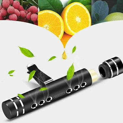 Car Fragrance Cylindrical Aroma Diffuser Vent Clips Set with 5 Refill Sticks for Women Men Automotive Fragrance Accessorie