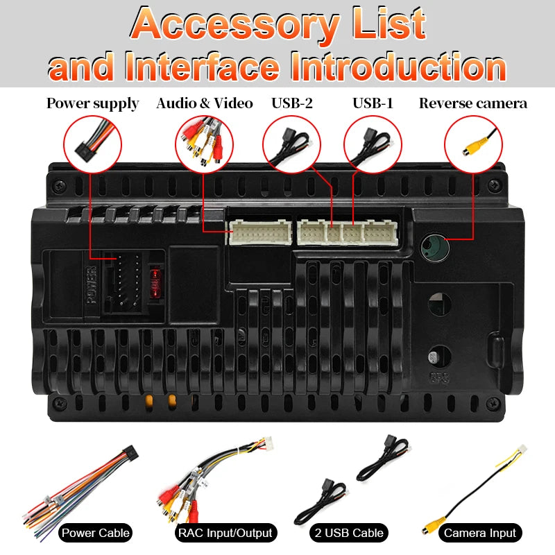 HIPPCRON 2Din 7"/ 9" Car Radio Android Multimedia Video Player Wireless Carplay Android auto Universal LINUX System Touch Screen