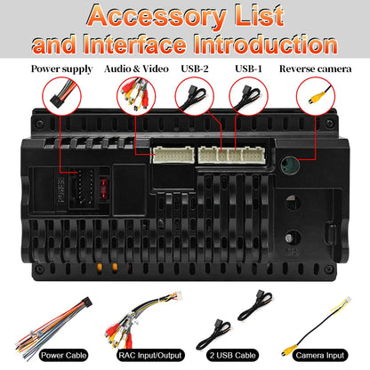 HIPPCRON 2Din 7"/ 9" Car Radio Android Multimedia Video Player Wireless Carplay Android auto Universal LINUX System Touch Screen