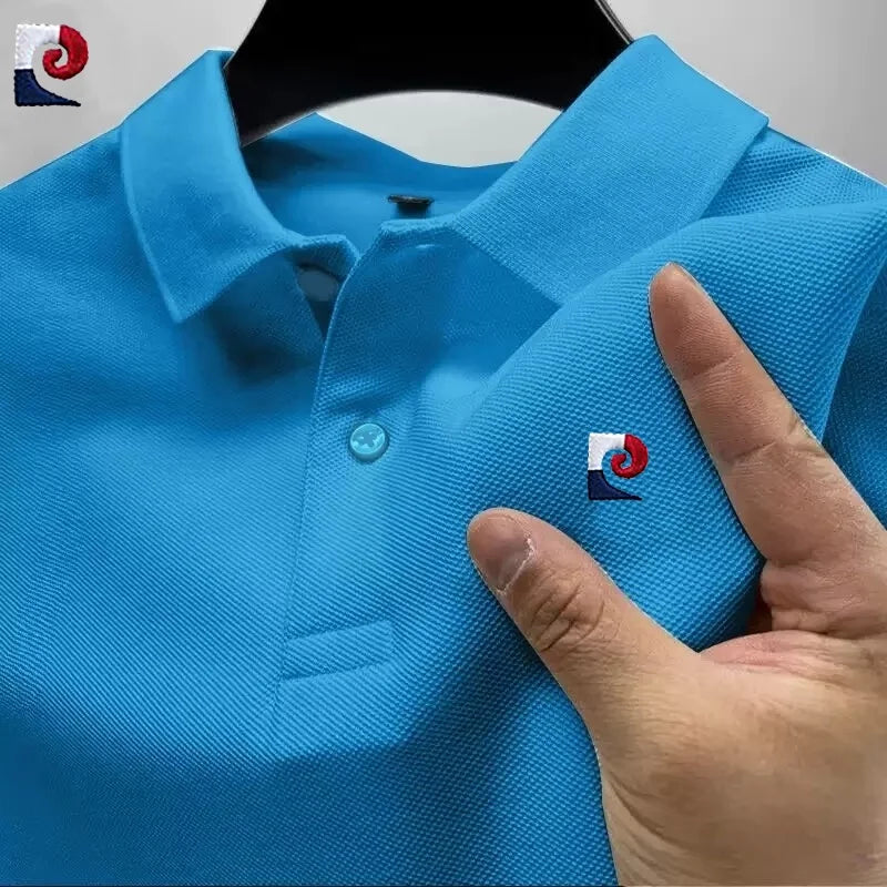 Summer Men's High-Quality Short-Sleeved Polo Shirt New Fashionable, Casual, Comfortable, Cool and Breathable Top