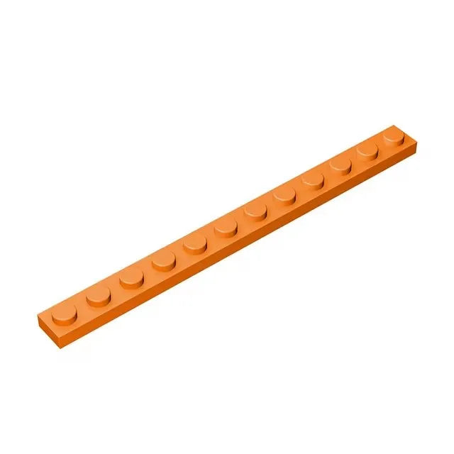 200pcs MOC Plate 1 x 12 Compatible 60479 Assembles Particles Building Blocks Parts DIY block bricks Tech Parts Toys