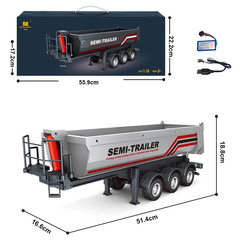 Huina 1501 Scania 770s Fully Proportional Remote Controlled Heavy Truck Trailer Model Tractor Car High end Toy Monster Truck1502