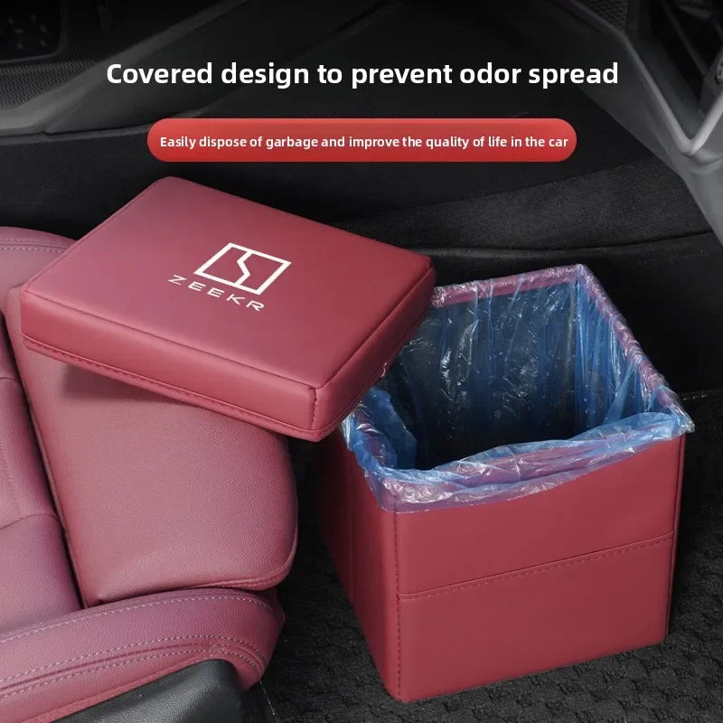 Suitable for ZEEKR 007gt 7X zeekr 001 009 Zeekr 9x mix car trash can and folding storage box for car interior