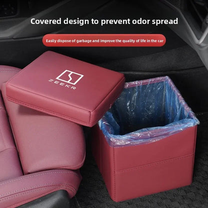 Suitable for ZEEKR 007gt 7X zeekr 001 009 Zeekr 9x mix car trash can and folding storage box for car interior