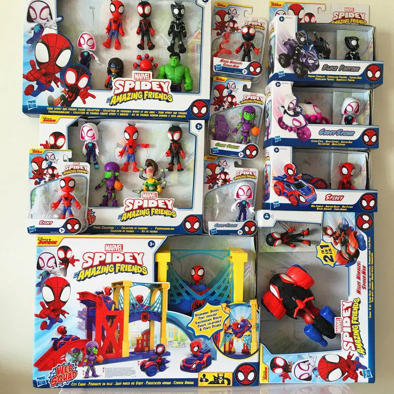 Spidey And His Amazing Friends Action Figures Anime Spiderman Legends Figurine Set For Kids Birthday Holiday Gift