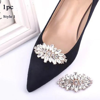 1Pc Shiny Shoes Clips Women High Heel Rhinestone Wedding Bride Shoes Charm Buckle Decorations Jewelry Shoes Accessories