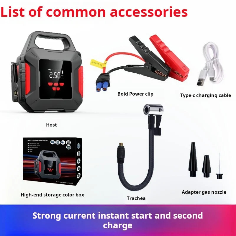 2026 3000A Powerful Car Jump Starter Portable Power Bank Booster Auto Starting Device Emergency Start
