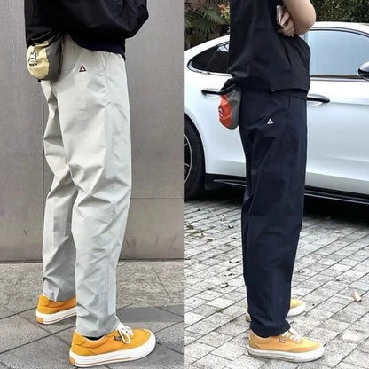 Quick Dry Straight Leg Thin Work Trousers for Men Summer Outdoor Hiking Mountain Climbing Windproof Pants Casual Fashion