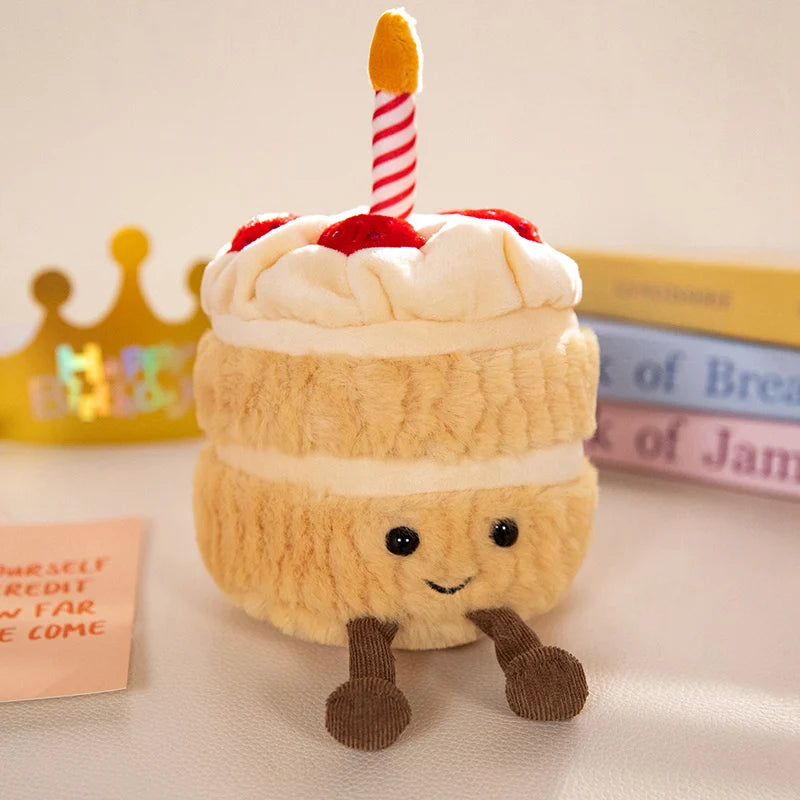 Ins Hot Sale Cute Funny Cake Tree Noodles Ball Shape Plush Toys Stuffed Cute Snack Party Wedding Decor Special Gift For Kids