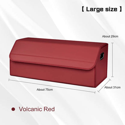 Portable Car Trunk Organizer Box Large Capacity Leather Foldable Storage Box Multifunctional Auto Organizer Bag Car Accessories