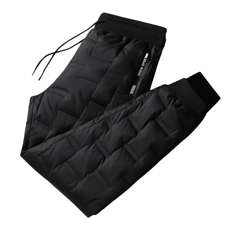 Winter Down Pants Men Outdoor 8XL 7XL 6XL Plus Size Warm Thicken Waterproof White Duck Thermal Trousers Windproof Male Jogger