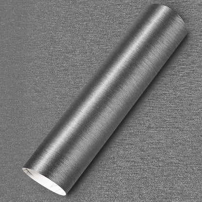Premium Dark Gunmetal Grey Brushed Steel Vinyl Wrap Roll Film with Air Release Self Adhesive Decal Automotive Car Wrapping Foil