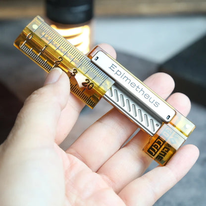 PEI Self-Deception Ruler EDC Fidget Toy Stainless Steel Mechanical Push-Pull Fidget Slider Stress Relief Toy ADHD Fidget Slider