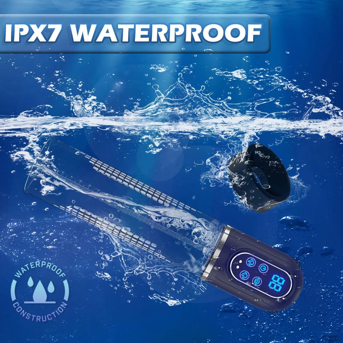 Electric Penis Pump IPX7 Waterproof Suction Penis Extender Dick Enlarger Vacuum Penis Enlargement Masturbator Sex Toys for Men