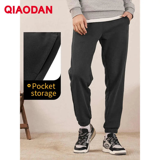 QIAODAN Men Knitted Casual Sweatpants 2026 Spring New Breathable Jogger Sports Pants Cuffed Ankle Training Trousers XKL33241351A