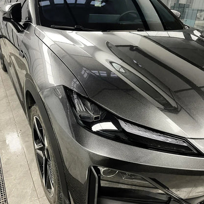 Car Satin Metalliced Graphite Grey Sticker Waterproof Air Release DIY Stickers Car Adhesive Vinyl for Auto Motorcycle Body Decor
