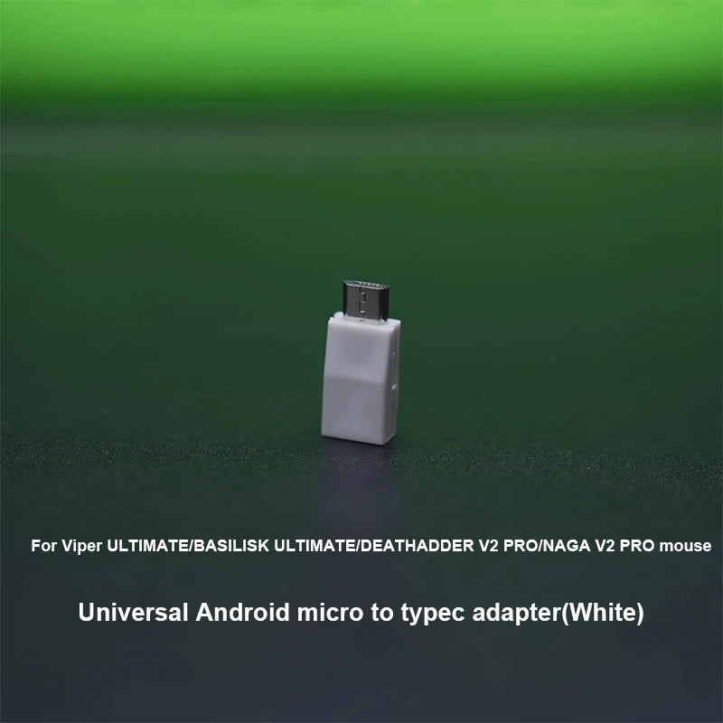 For Viper ULTIMATE/BASILISK ULTIMATE/DEATHADDER V2 PRO/NAGA V2 PRO mouse adapter Android micro to type c head replacement parts