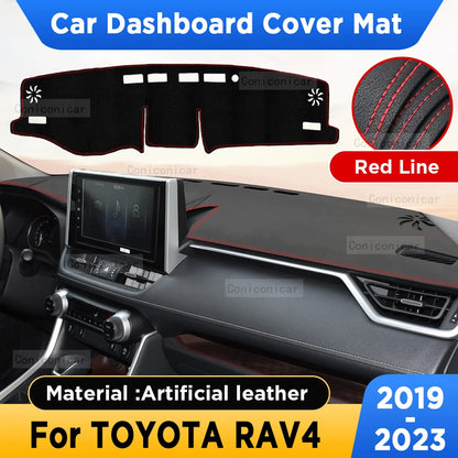 For Toyota RAV4 XA50 2019-2023 2022 2021 Car Dashboard Cover Mat Dash Board Sun Shade Pad Anti-UV Artificial Leather Accessories