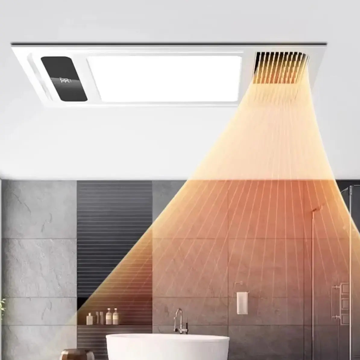 Yuba Wind Warm Air Exhaust Fan & Lighting Integrated. Bathroom Warmer. Mini Portable Electric Heater.