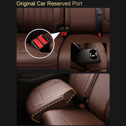 For Audi Q7 4L 2006 2007 2008 2009 2010 2011 2012 2013 2014 2015 Nappa Leather Custom Car Seat Covers Set Protector Accessories