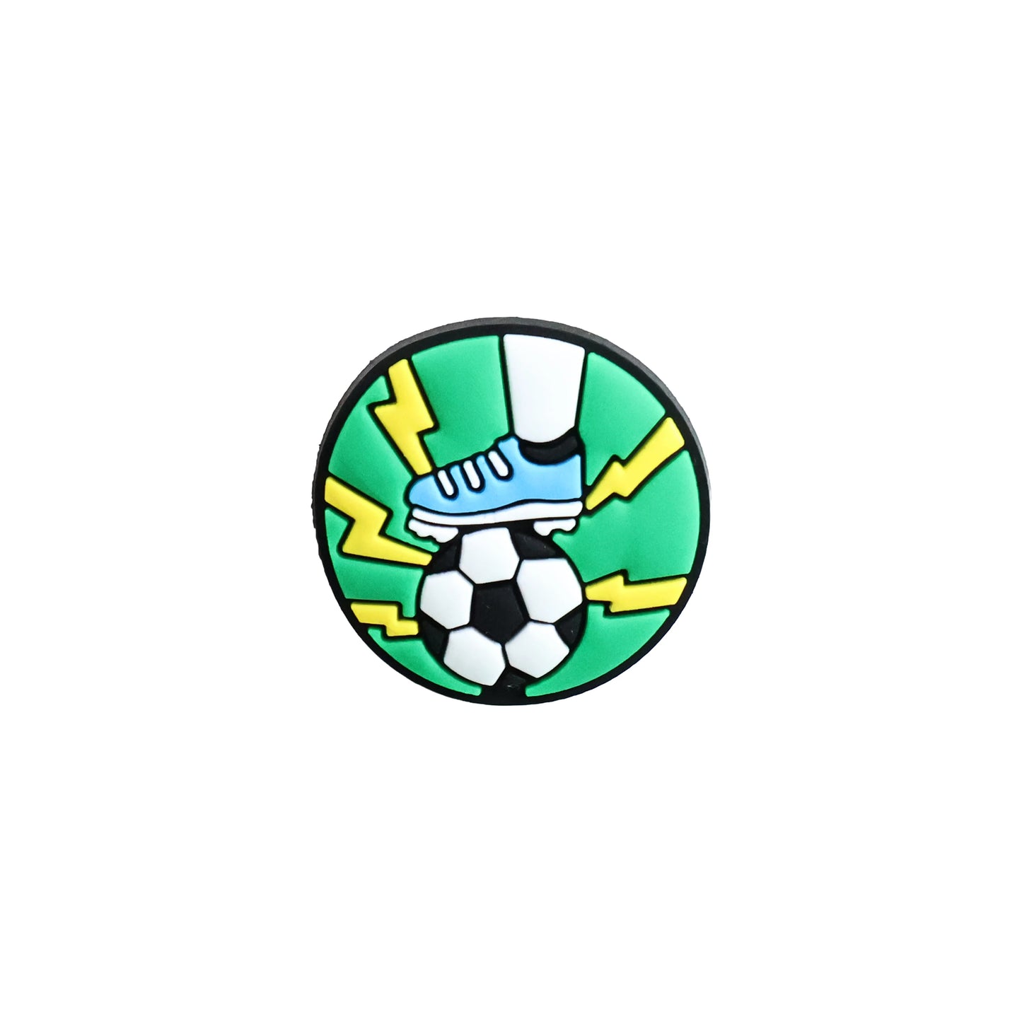 1-20PCS Sport Eat Sleep Soccer PVC Shoe Charms Sandals Shoes Ornaments Buckle Clog Hole Slipper Accessories Holiday Present