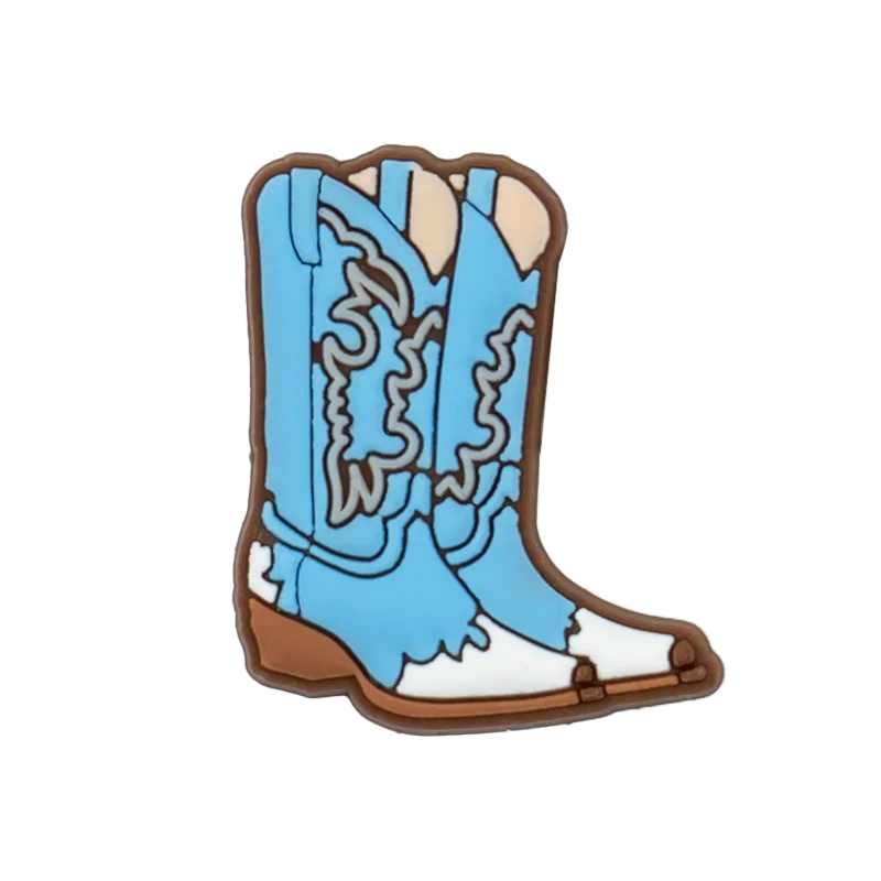 1/25Pcs Western Cowboy Theme PVC Shoe Charms for Clogs, with Hat, Boots, Horse, Poker Chip, Beer Mug Clog DIY Accessories Gifts