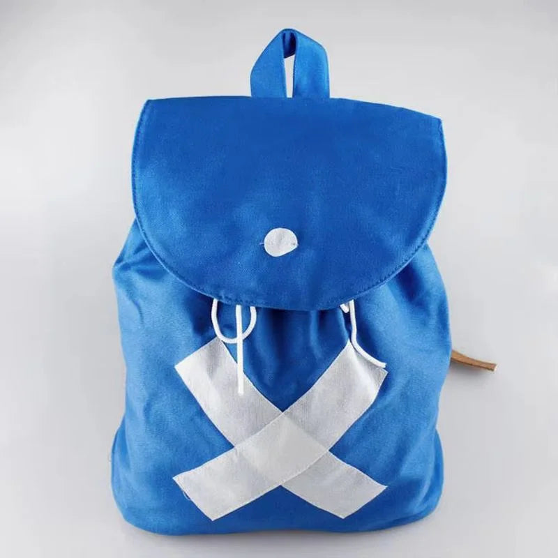 New One Piece Anime Canvas Backpack Tony Tony Chopper Figures Cosplay School Shoulder Bag Teenagers Gift Drawstring Pocket