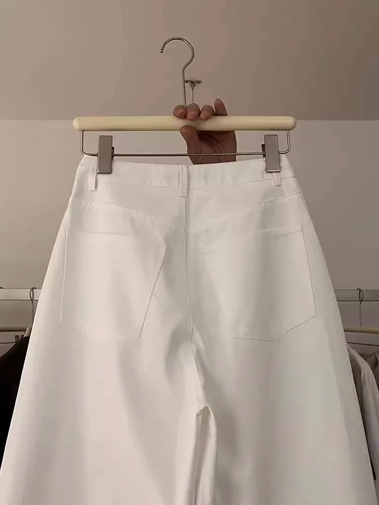 Korean Style Casual Pants Women's Summer New Large Size Fat MM Loose Hip Covering Slimming Wide Leg Long Pants