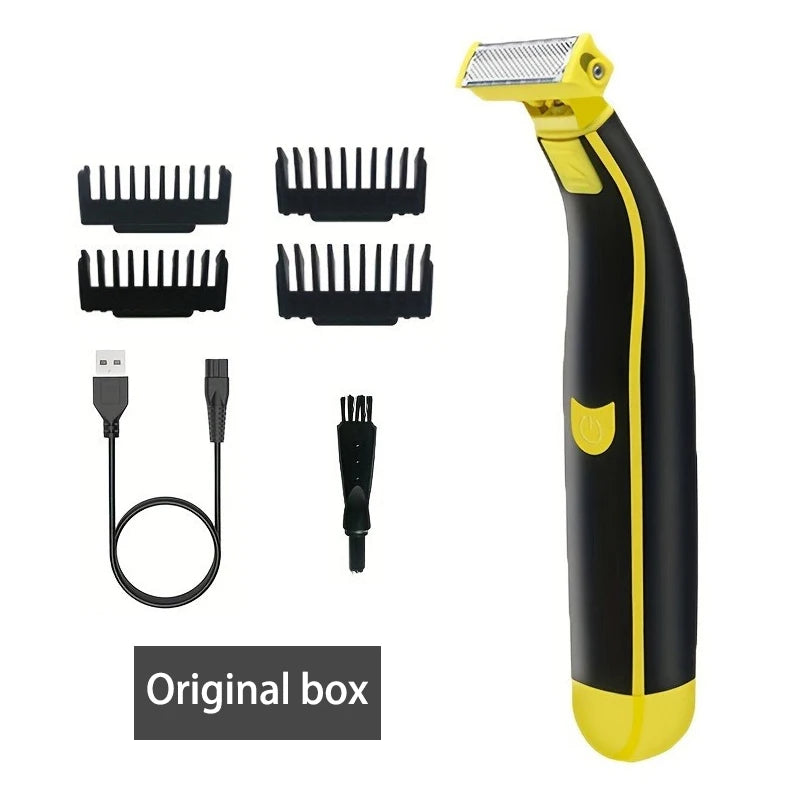 Waterproof Electric Shaver Wet And Dry Body Hair Trimmer USB Rechargeable Razor Men's Beard Trimmer Shaving Machine